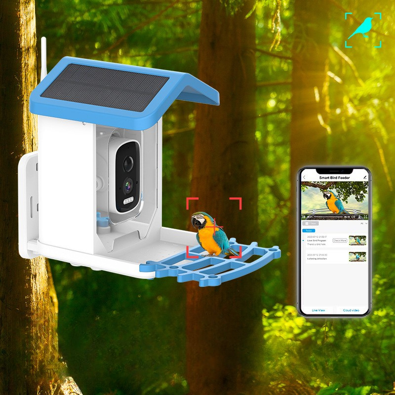 Intelligentes Vogelhaus mit integrierter HD-Kamera und Ki-Erkennung